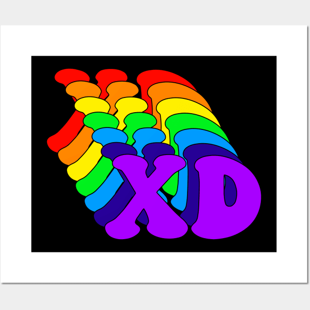 Rainbow Retro XD Wall Art by yayor